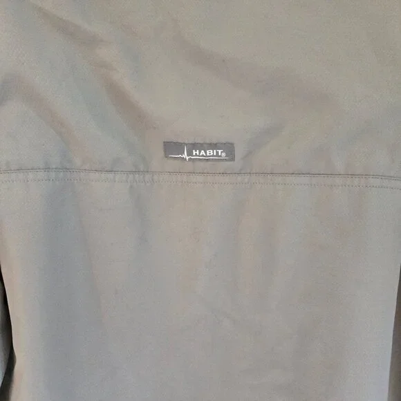 Habit Mens Solar Factor Long Sleeve Fishing Hiking Shirt Vented Grey Brown 2XL - Picture 9 of 14